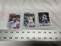 (3) Chicago Cubs autographs