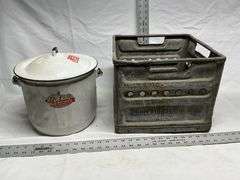Anderson Erickson zinc crate and diaper pail
