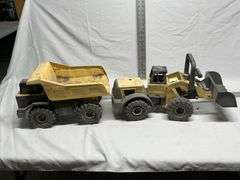 Tonka dump truck, loader