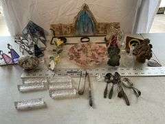 Angels, nativity set, bells, etc
