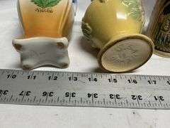 Vases, stein, fans