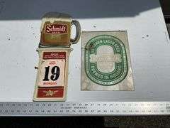 Heineken mirror and Schmidt beer calendar