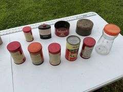 Vintage tins and jar