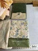 Tablecloths and towels etc.