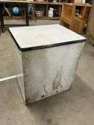 Enamel top metal cabinet