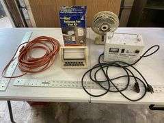 Battery charger/drop cord and bathroom vent kit
