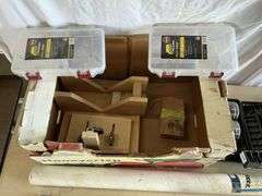 Assorted woodworking parts and organizers etc.