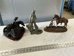 Horse/western statues-some broken pieces