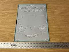 Metal Whippet stamped sign