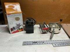 Waffle iron, french fry maker, food mill and
