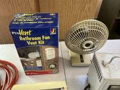 Battery charger/drop cord and bathroom vent kit