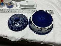 Longaberger patriotic navy bowl, etc