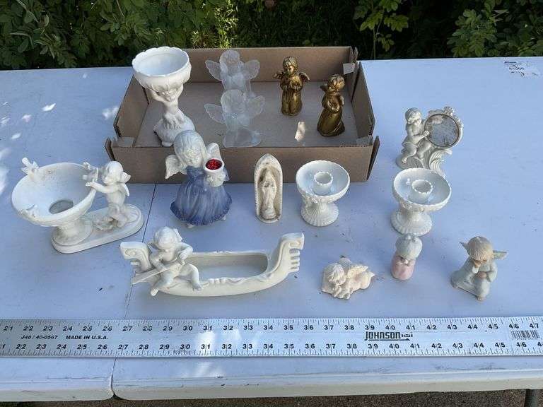 Angel figurines, etc.