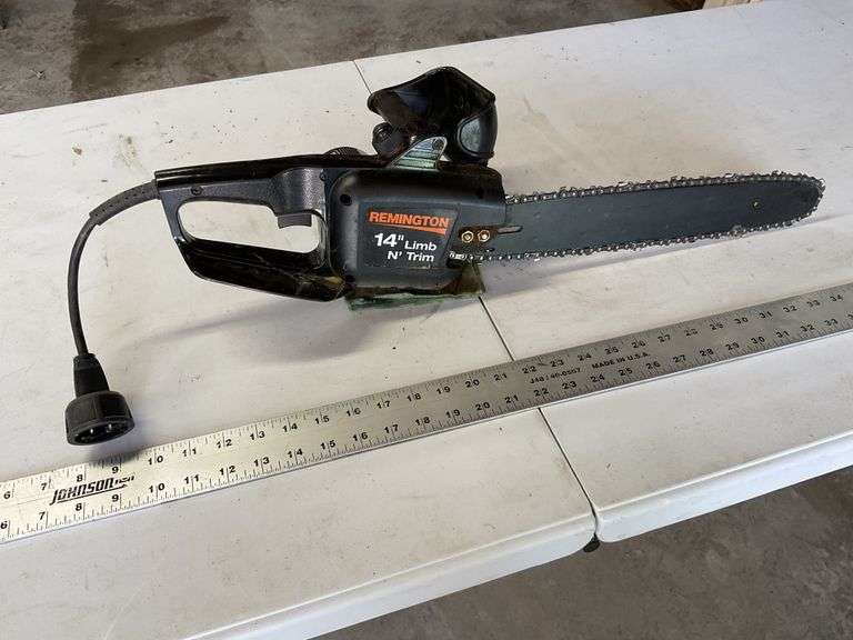 Remington 14" electric chainsaw with expandable - Legacy Auction Company