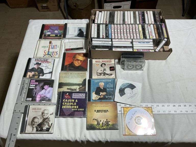 CDs and cassette tapes