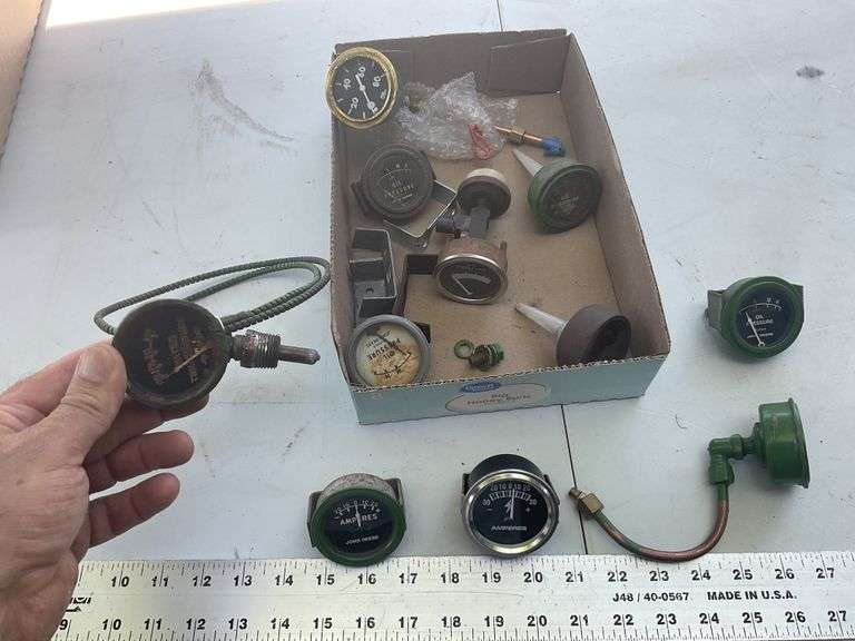 Vintage tractor gauges