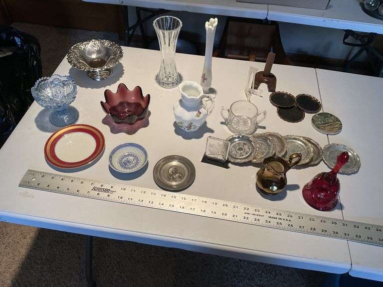 Ruby Fenton Bell and assorted decorative - Legacy Auction Company