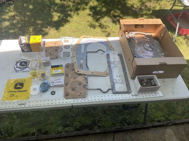 John Deere A, B, D tractor gaskets and assorted