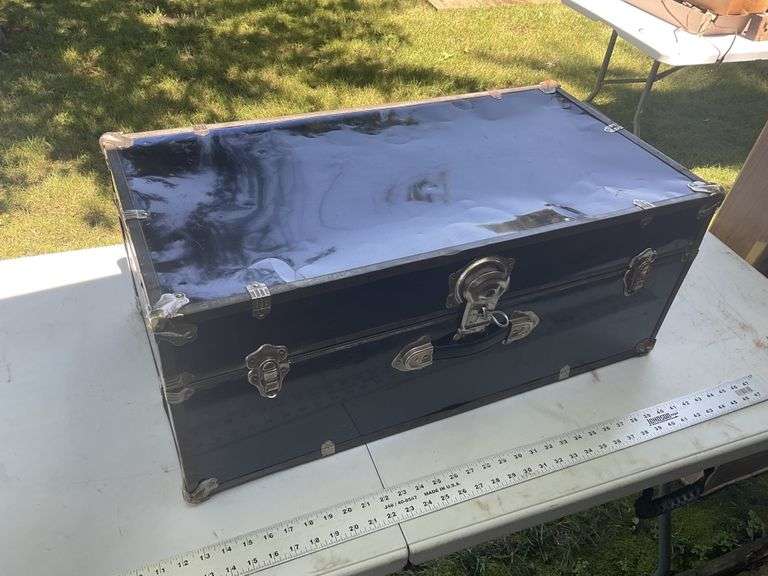Vintage metal trunk