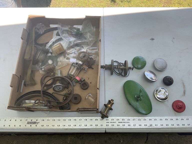 John Deere tractor parts, etc.
