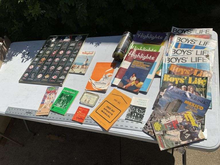 Sports paper goods, etc.