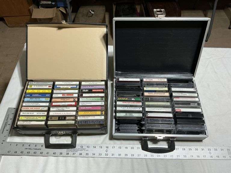 Cassette tapes in cases