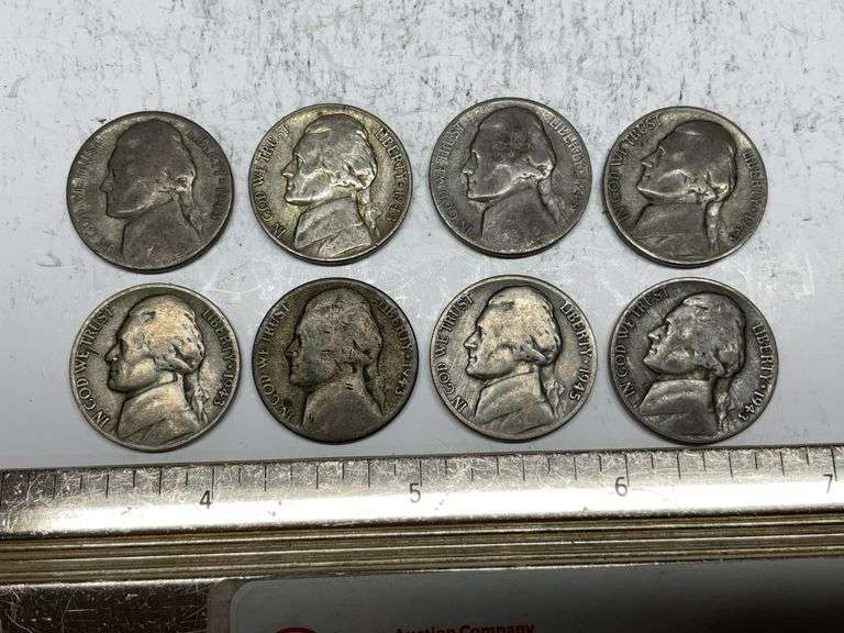 8- silver wartime nickels