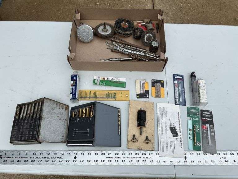 Drill bits and wire brushes, etc.