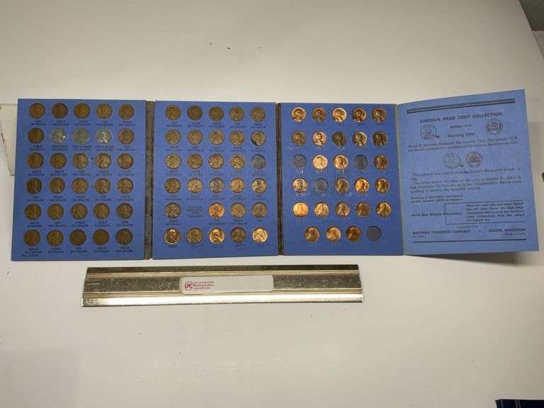 Lincoln head cent book starting 1941 with coins