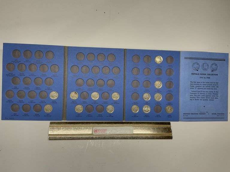 Buffalo nickel book with coins