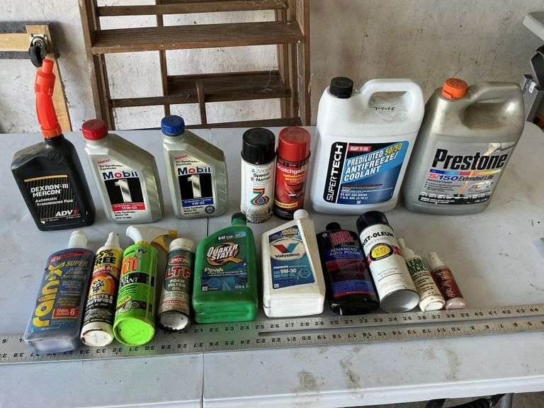 Partial shop fluids, etc.