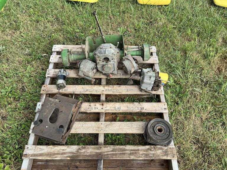 John Deere lawnmower parts, etc.