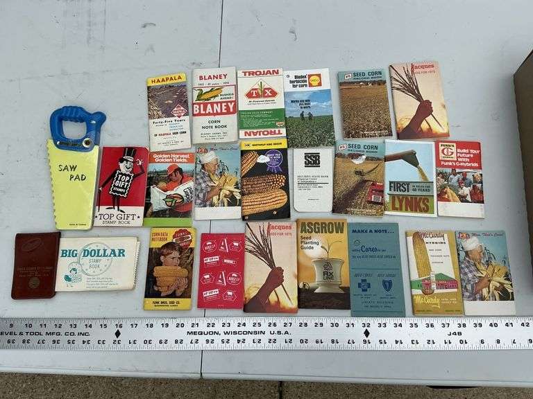 Seed corn booklets, stamp books, etc