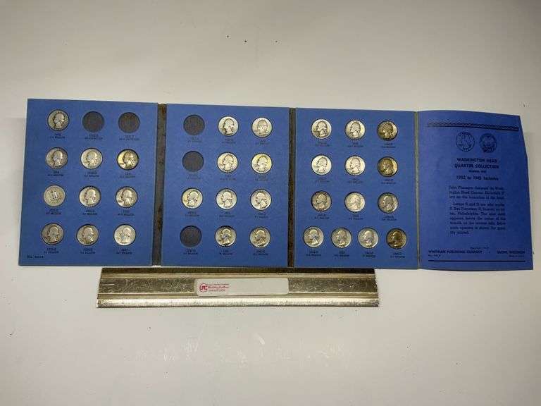 Washington Quarter book 1932–1945 with coins