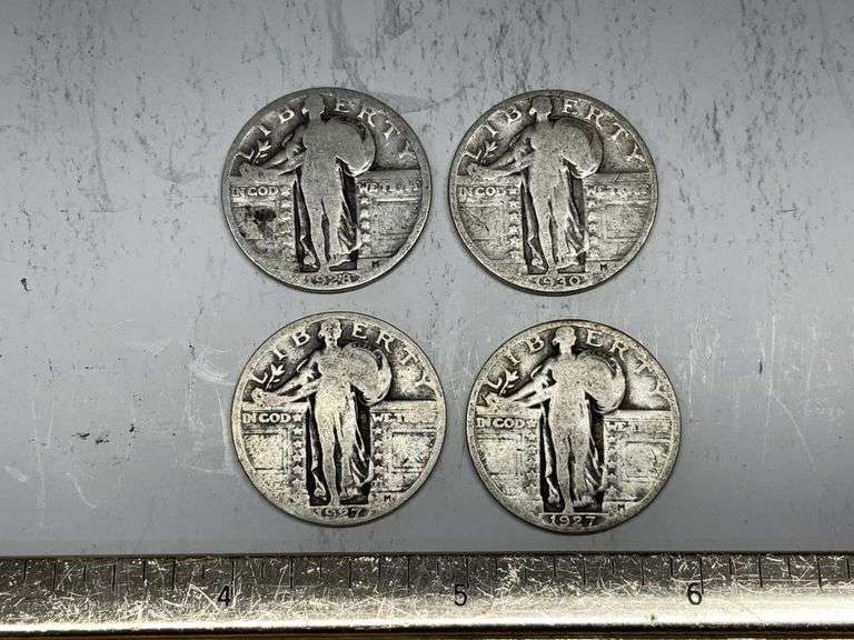 4- standing liberty quarters 1927–1930