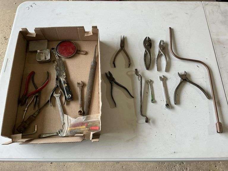 Assorted pliers/hinges etc.