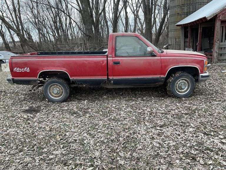1993 Chevrolet K1500. As is. Has title.