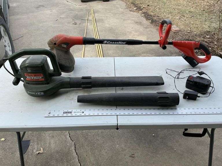 Black & Decker string trimmer and leaf blower