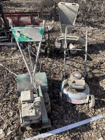 Rototiller, push mower, string, trimmer, leaf