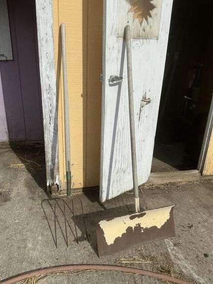 Pitchfork and shovel