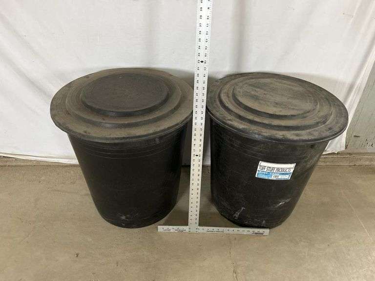 Heavy duty, trash cans