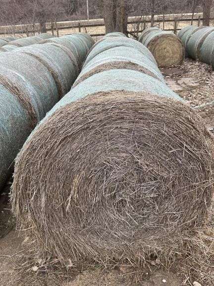 (8) 4' x 5' grass mix round bales 2024 cut