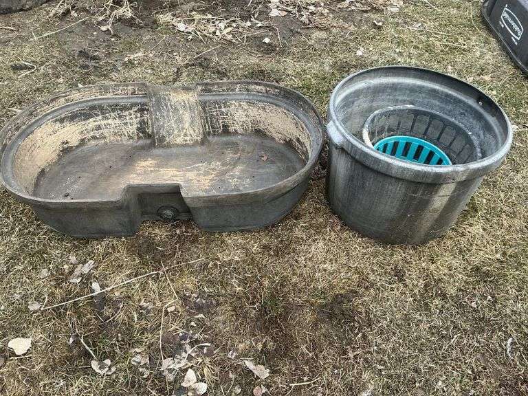 Stock tank and plastic tub, etc