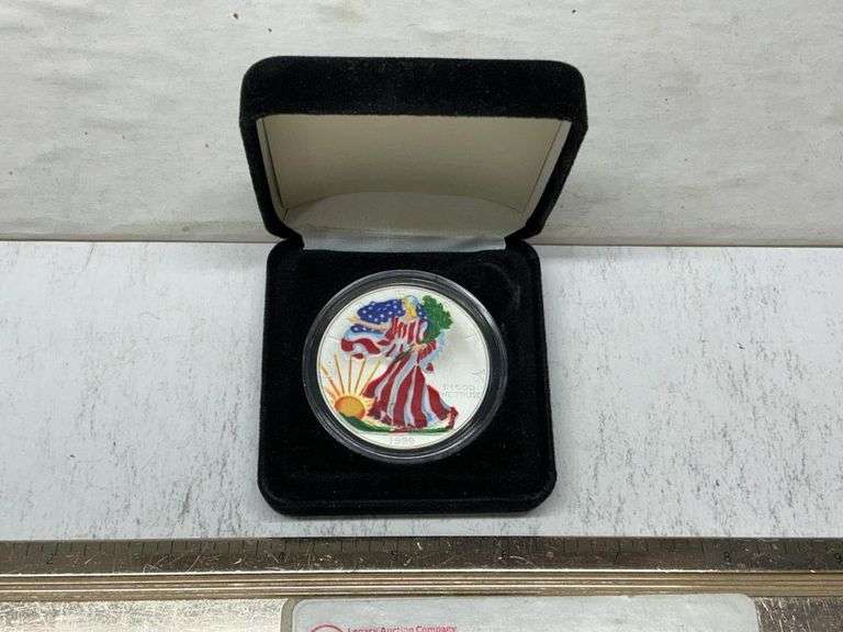 1999 colorized American Eagle silver dollar
