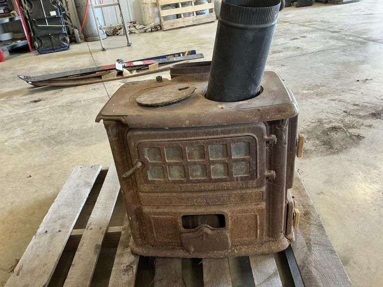 Antique cast-iron stove base