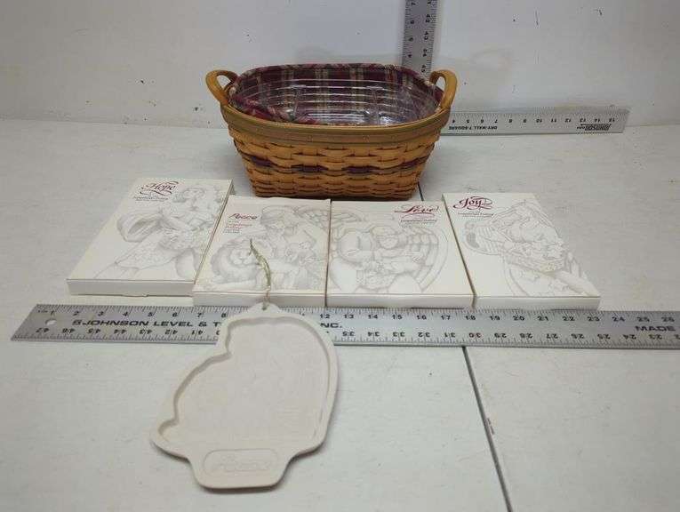 Longaberger pottery cookie molds, Longaberger