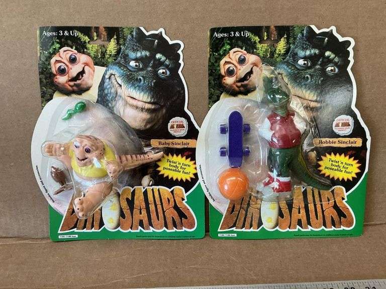Vintage Dinosaurs Baby Sinclair and Robbie