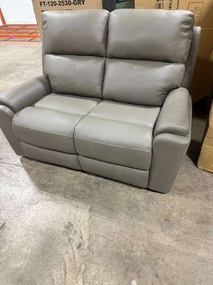 Abbyson Jackson Top Grain Leather Reclining Loveseat - Lambrecht ...