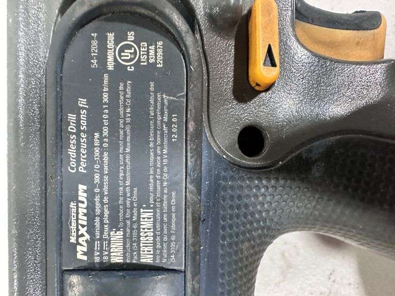 Assorted Used Master Craft Tools (No Batteries, Untested)