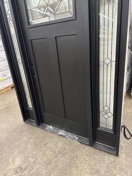 Exterior Fiberglass Deco Door With 2 Side Lites 63 1/2"x81 1/2" RH